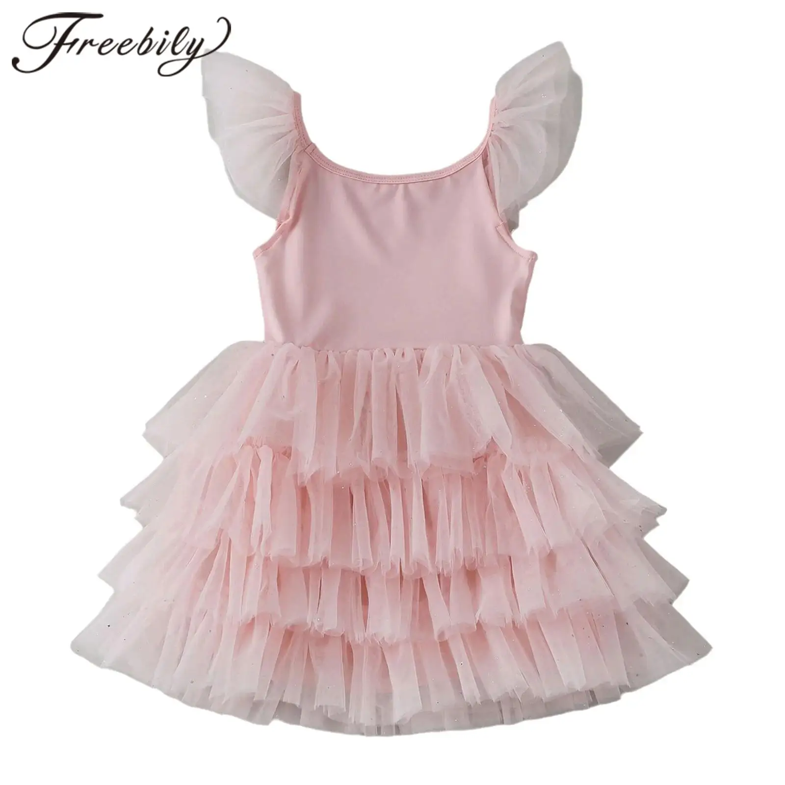 

Girls Ballet Tutu Dress Ballerina Costume Kids Dance Dress Childs Tiered Tulle Dress for Birthday Party Stage Performance