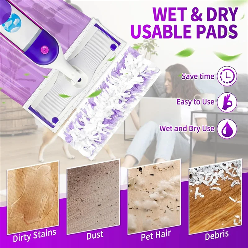 ABHU 25 шт. одноразовые подушечки для швабры, сменные подушечки для швабры Swiffer Power, многоповерхностная швабра и швабра для чистки пола