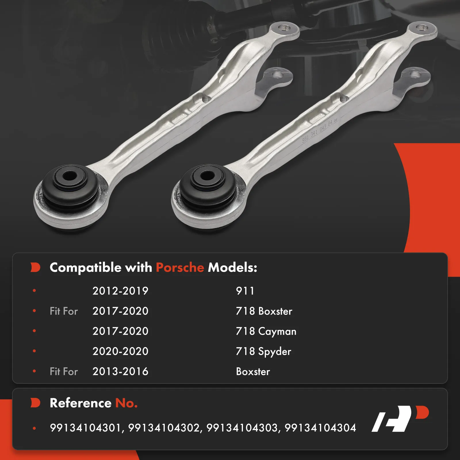 A-Premium 2x Front Left & Right Control Arm for Porsche Boxster 2013-2016 718 Cayman 718 Boxster 2017-2020 718 Spyder 2020 911