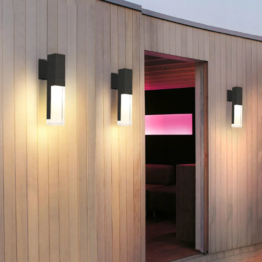 Outdoor Wall Sconce,Modern Outdoor Wall Lights,LED Wall Light Fixtures Outdoor,Entrance,Garage,Front Porch,Patio