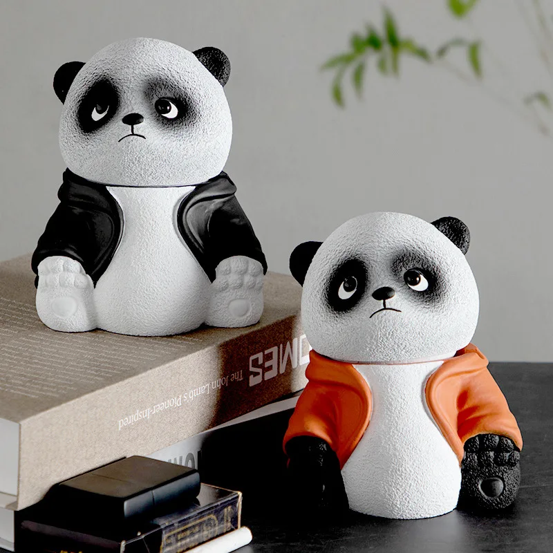 

Panda Ashtray Creative Personality Trend with Cover Fly Ash Family Living Room Cute Birthday Gift for Boyfriend