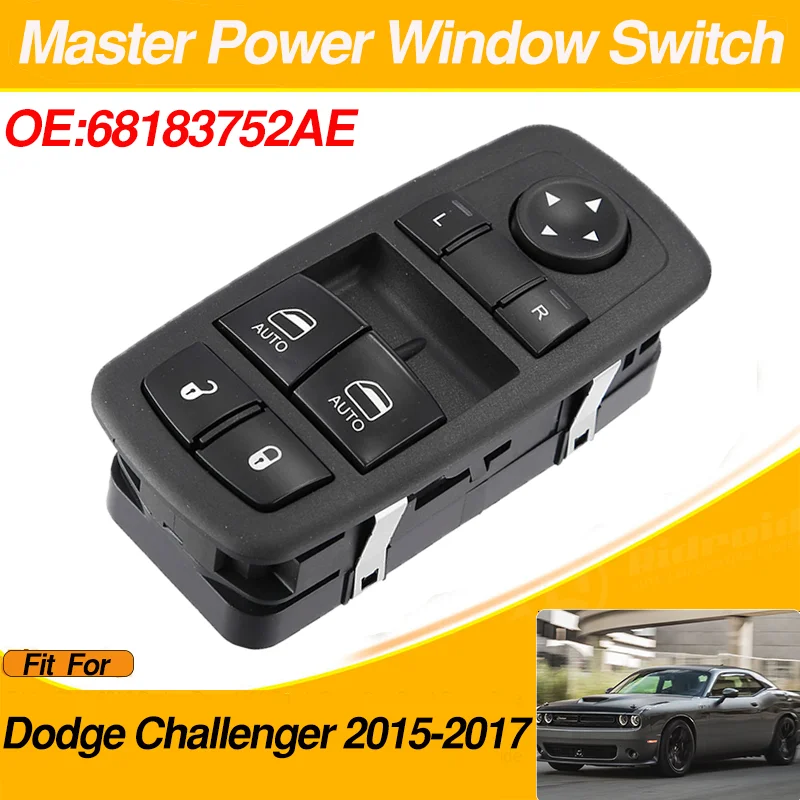 

68183752AE Front Left Master Power Glass Switch Glass Control Switch For Dodge Challenger 2015 2016 2017