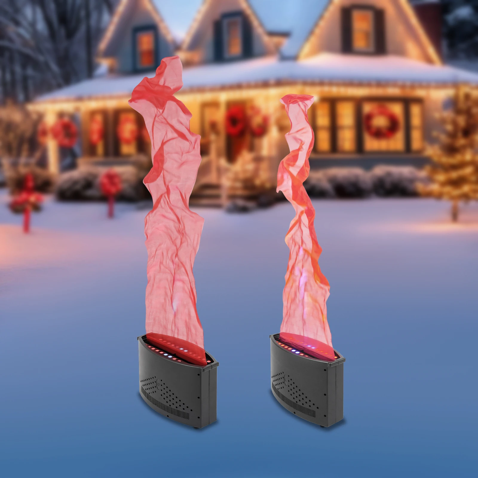 24LED  Flame Light Machine Stage Atmosphere Effect Fake Fire Flame Machine 1.5m/1.8m flame cloth