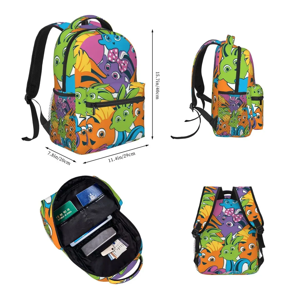 Sunny Bunnies Backpacks Boys Girls Bookbag Children School Bags Cartoon Kids Rucksack Lunch Bag Pen Bag Three-Piece Set