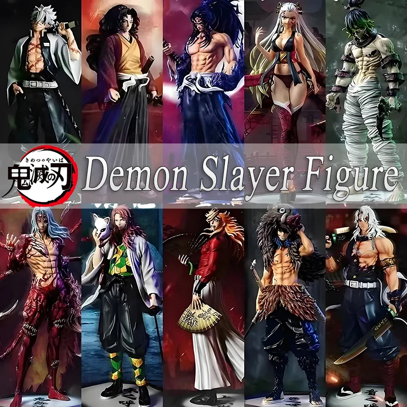 Demon Slayer Anime Figures Kaimetsu no Yaiba Action Figure Giyuutarou Kokushibo Tsugikuni Inosuke Statue Collection Model Toys