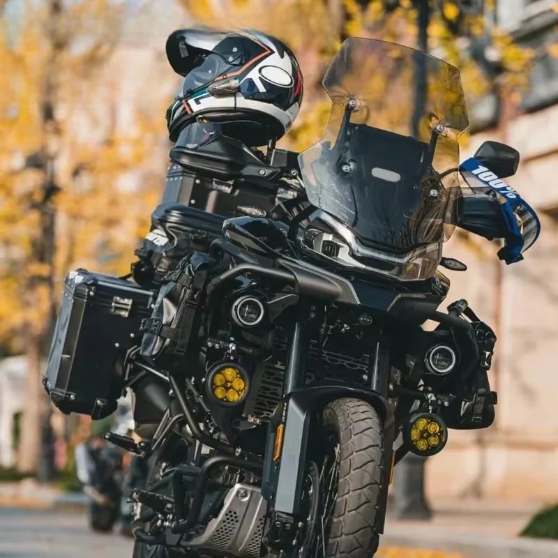 Parabrezza Moto di Alta Qualità 51CM/56CM per CFMOTO 800 MT 800MT MT800, Deflettori Vento Grigio