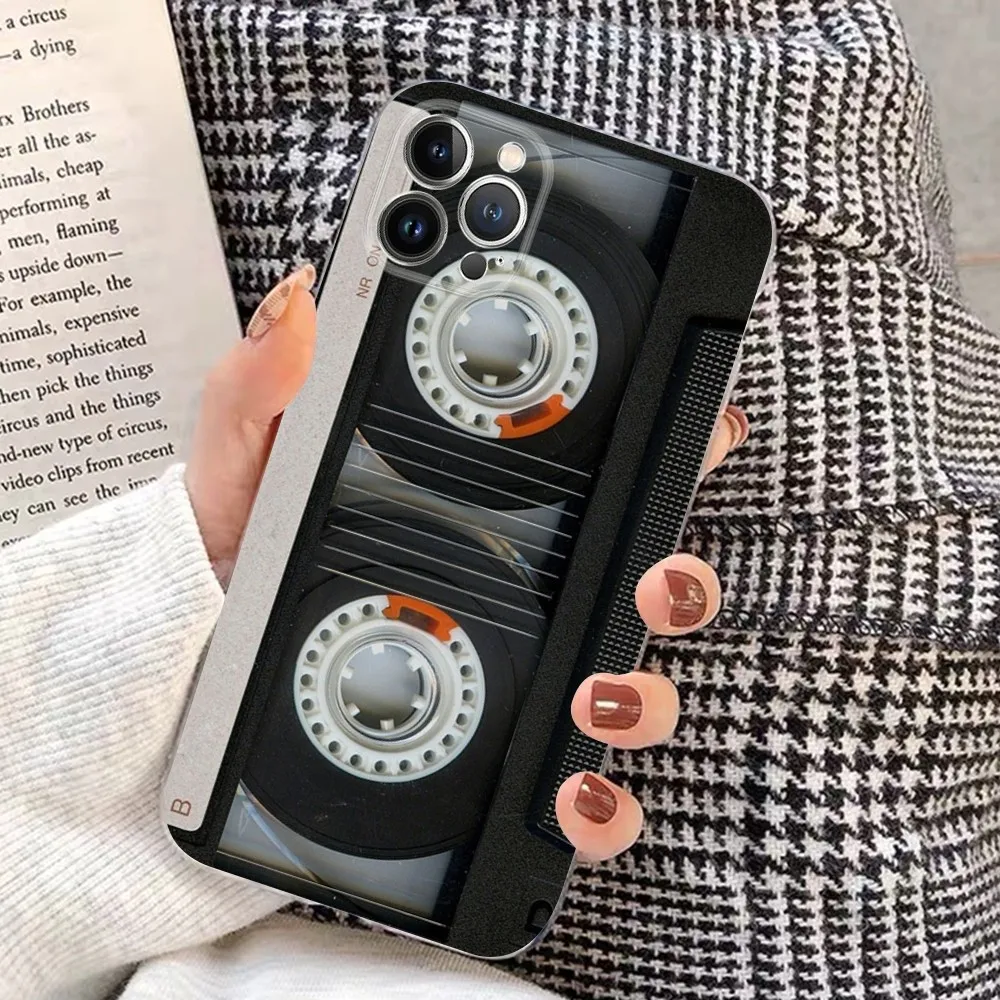 Vintage Cassette  Tape Phone Case for iPhone 8 7 6 6S Plus X SE 2020 XR XS 14 11 12 13 Mini Pro Max Mobile Case