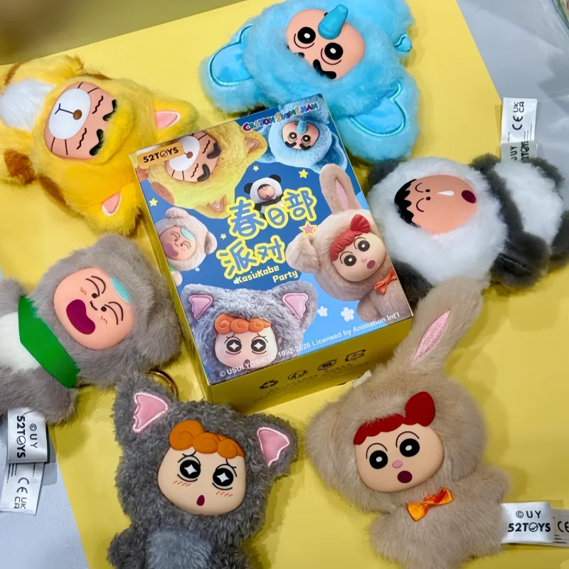 

Authentic 52toys Crayon Shinchan Blind Box Kasukabe Party Series Vinyl Plush Keychain Panda Bochan Collectible Trendy Toy Gift