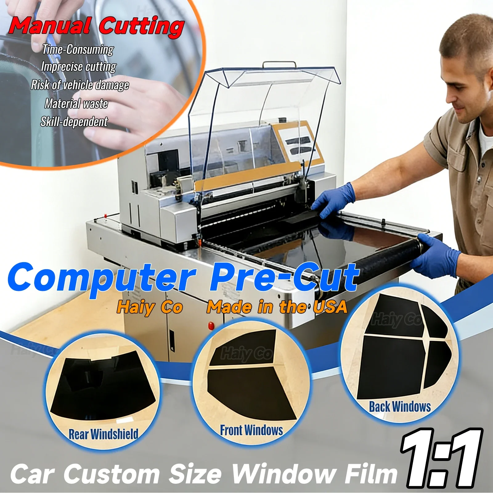 Custom Fit Precut Window Tint, Reusable Removable EPU Film for Honda CRV 2012-2016, Effective UV Heat Insulation Protection