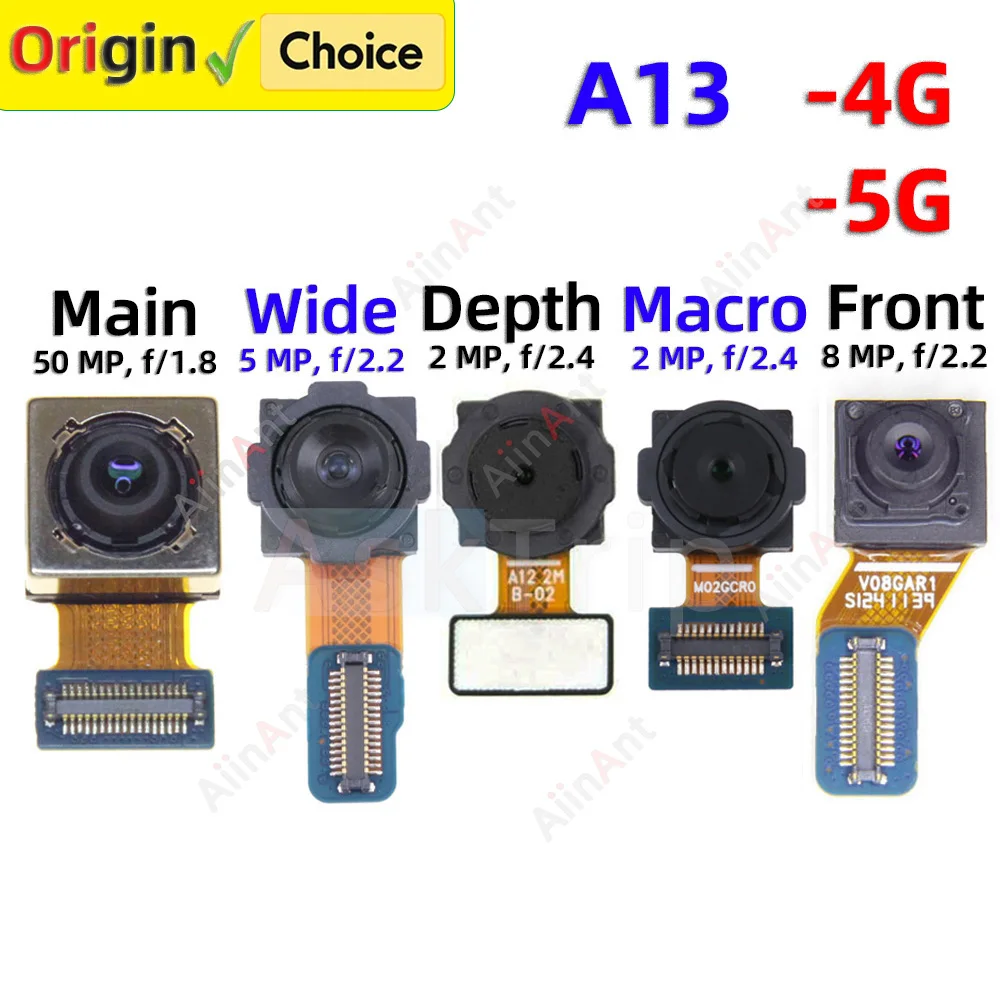 OEM Macro Depth Wide Main Front / Rear Back Camera Flex Cable Flex Cable For Samsung Galaxy A13 A135F A137F A136B 4G 5G