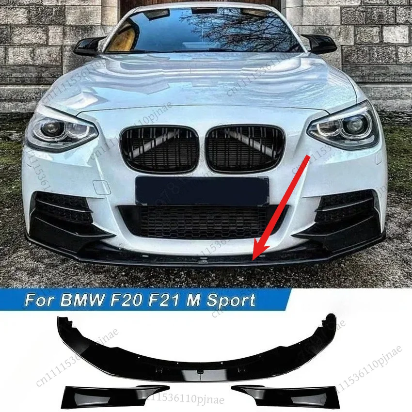 For BMW 1 Series F20 F21 118i 120d 120i M135i LCI M Sport  2012-2014 Car Front Bumper Lip Spoiler Splitter Diffuser Bodykits