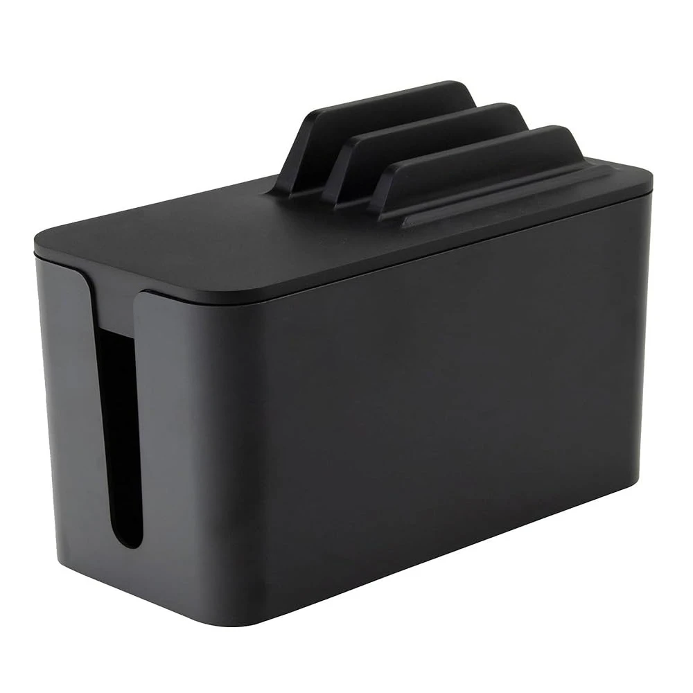

CableBox Mini Station Black: система организации кабелей и проводов с защитой от перенапряжения (малая модель)