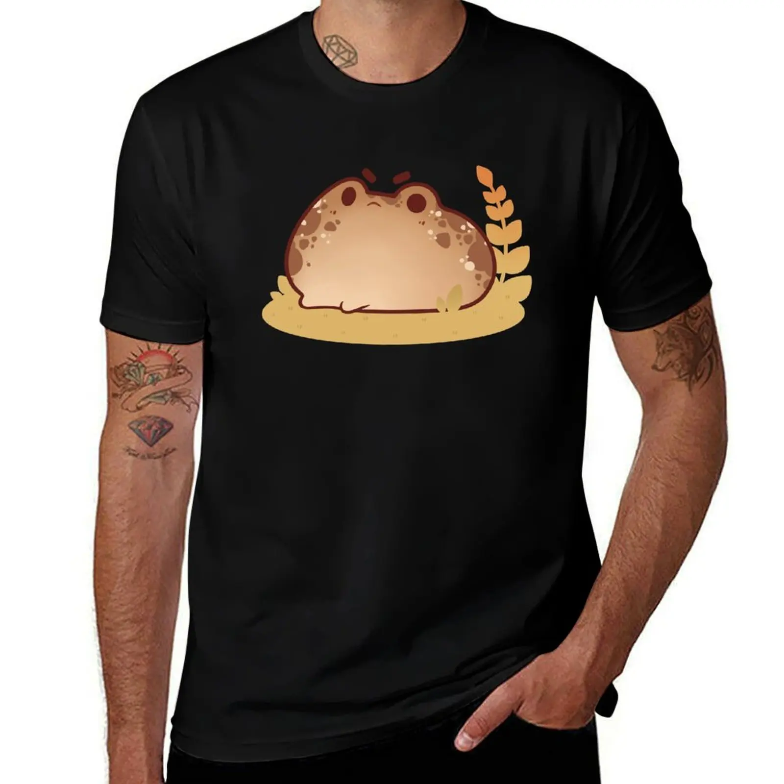 Grumpy desert rain frog T-Shirt Retro Style Print Casual Top