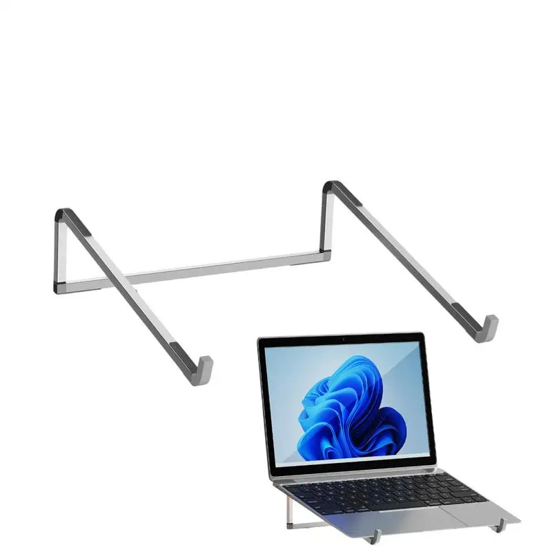 Folding Adjustable Aluminum Computer Pc Tablet Stand Lightweight Ergonomic Portable Foldable Laptop Stand For 11-17 Inch Laptops