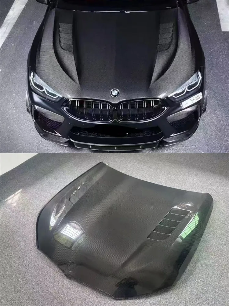 

For BMW G14 G15 G16 M8 840i ReaI Dry Carbon Fiber Hood Cover Kit