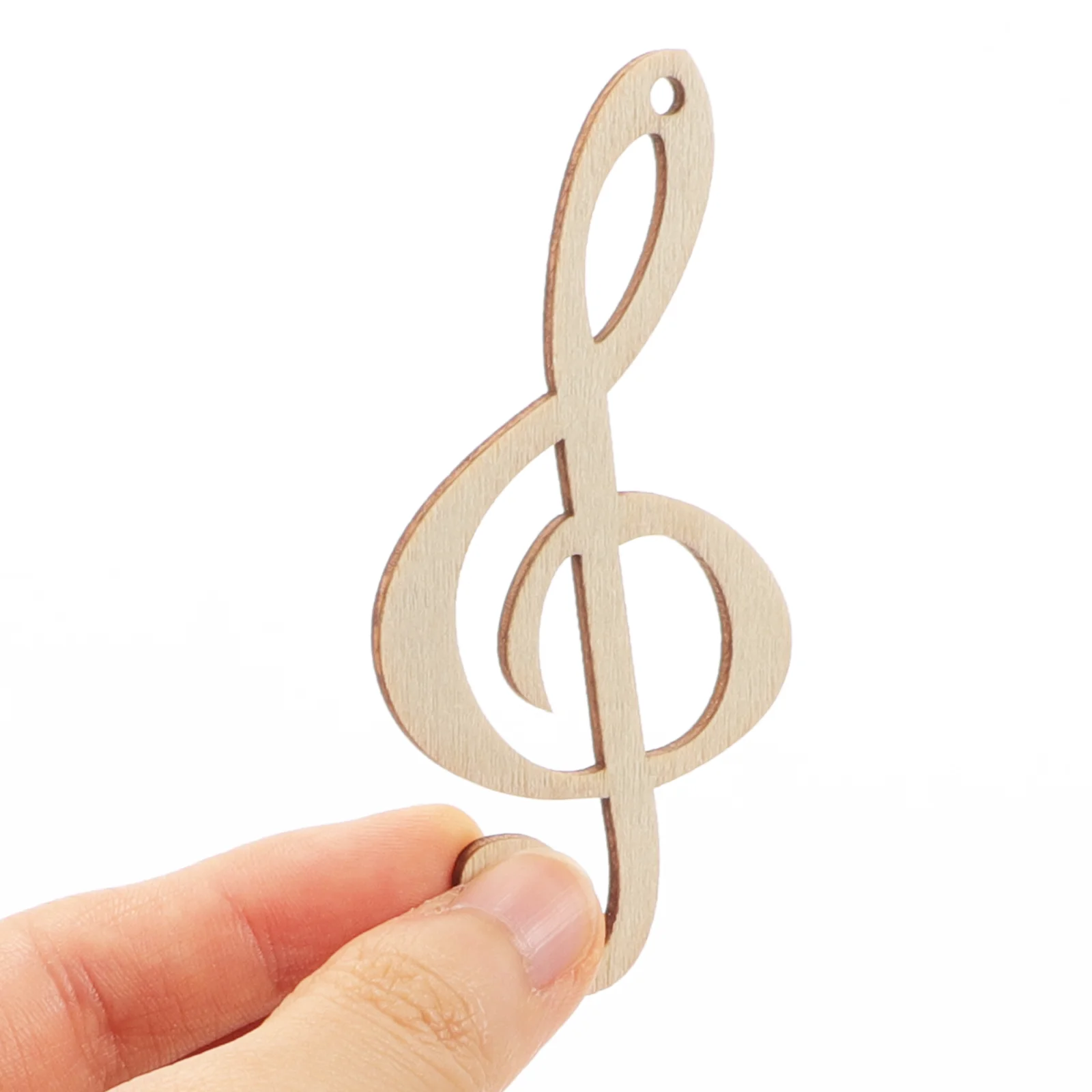 

10pcs Music Note Wooden Slices Unfinished Blank Cutouts For Diy Crafts Decorative Wood Pieces Piano Theme Party Supplies Maker