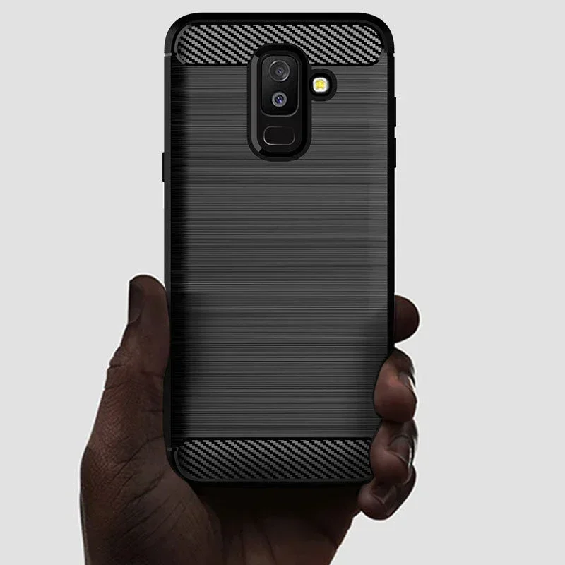 Carbon Cover for Samsung Galaxy A6 Plus 2018, Galaxy Jean,Silicone TPU Case, A605F, A605G , for Galaxy A6+ 2018 , Capa Cases