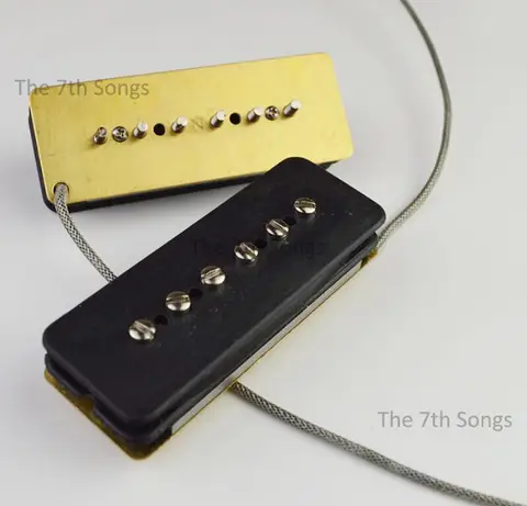 P 90 Pickup Alnico 5 Twin Bar Vintage Soapbar P90 low noice Neck-6.4K Bridge-7.4K for Electric Guitar