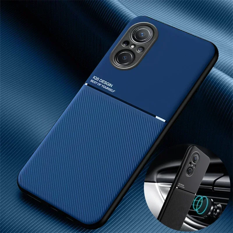Coque de téléphone en silicone antichoc avec aimant pour voiture, étui en cuir pour Huawei Nova 9 SE HuAbropérer y Nova9se, coque arrière pour 93wei Nova 9