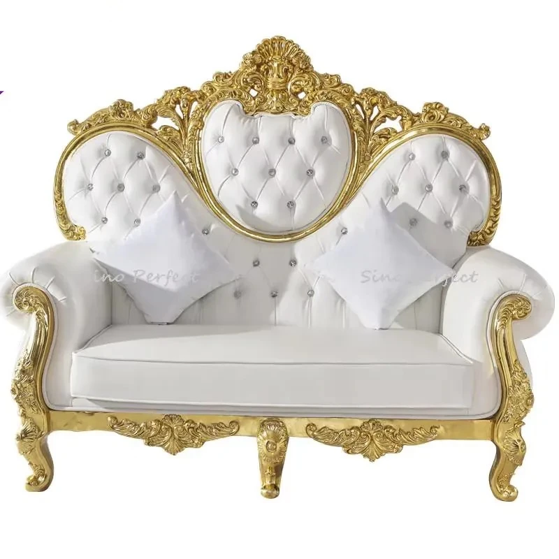 High Back Antique Foot Therapy Wedding Sofa Set King Size Seat