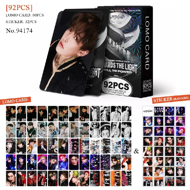 92PCS Kpop ATEEZ New Album THE WORLD EP.FIN : WILL Lomo Cards Photocards Photo Print Card SEONGHWA YUNHO YEOSANG SAN Fans Gift image 4