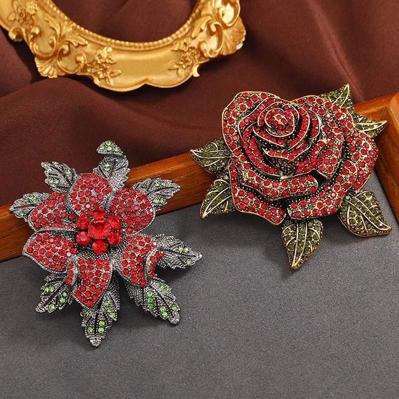 

Luxury Beautiful Rose Design Men's Women's Brooch Pins，Jewelry Accessories, Wedding Holiday Party Couple Surprise Gift