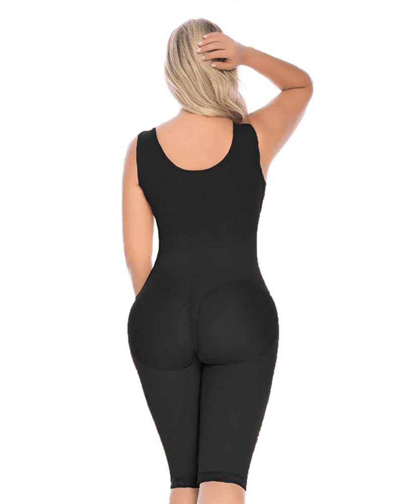 Full Body High Compression Knee shapewear with Bra Slimming Women\'S Faja Reductora Mujer Gaine Ventre Bodysuit Women With Cups