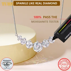Moissanite Necklace For Women Trendy Wedding Party Fine Jewely With GRA Certified925 Sterling Sliver Pendant Necklaces Gifts