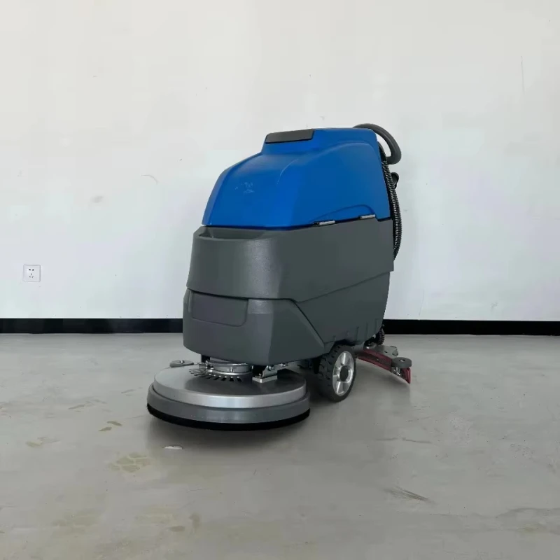 Warehouse Concrete Floor Scrubber Sweeper Hand Push Tile/Marble Floor Washer