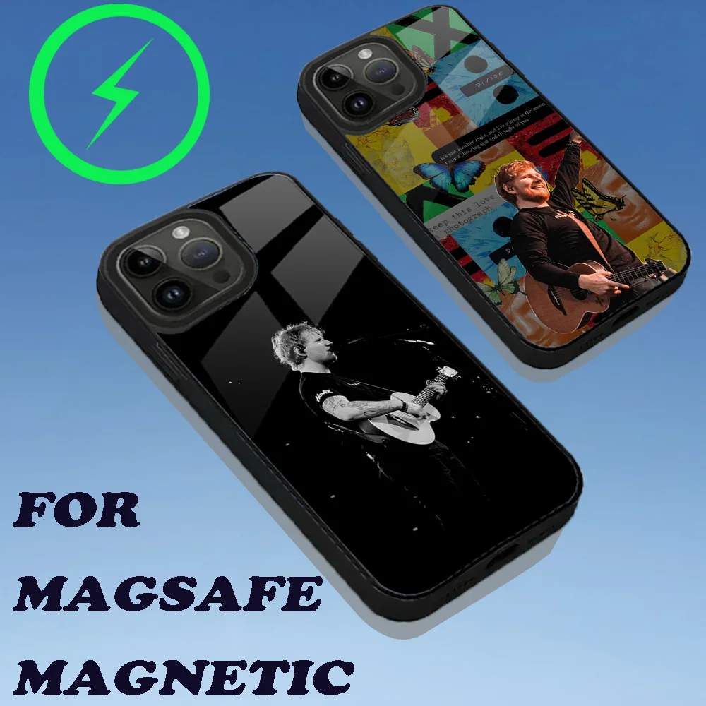 Singer Ed S-Sheeran Phone Case For iPhone 16,15,14,13,12,11,Plus,Pro,Max Mini Magsafe Magnetic Wireless Charging