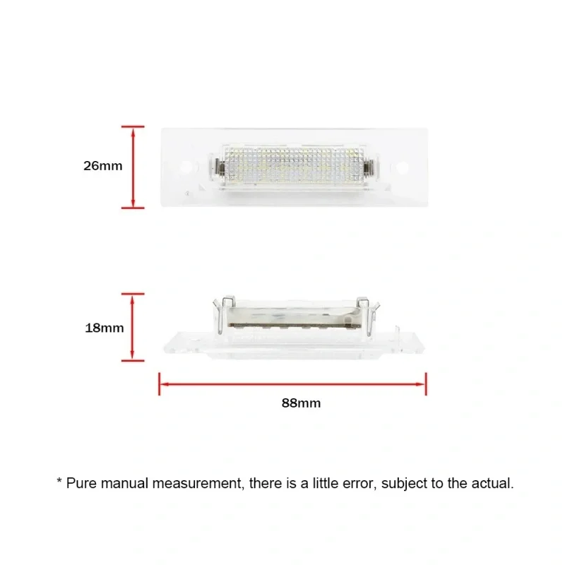 

2pcs For Porsche 964 911 968 PORSCHE BOXSTER 986 993 996T Porsche 911 Turbo GT2 GT3-1 White Led License Number Plate Light Lamps