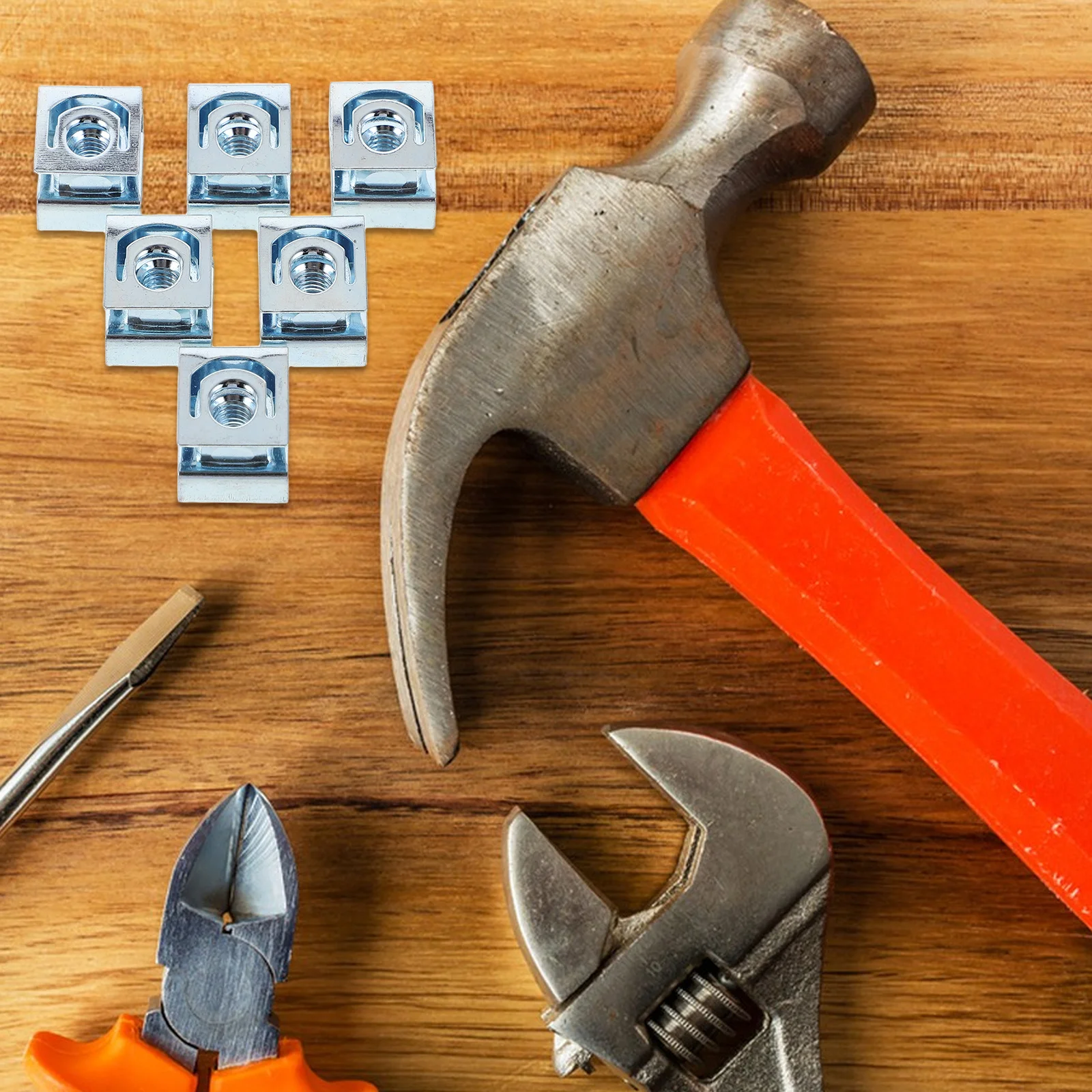 25 шт., углеродистая сталь U-образная стопорная гайка, высокопрочная M5x08, изогнутые крепежные детали, замена автомобильного зажима