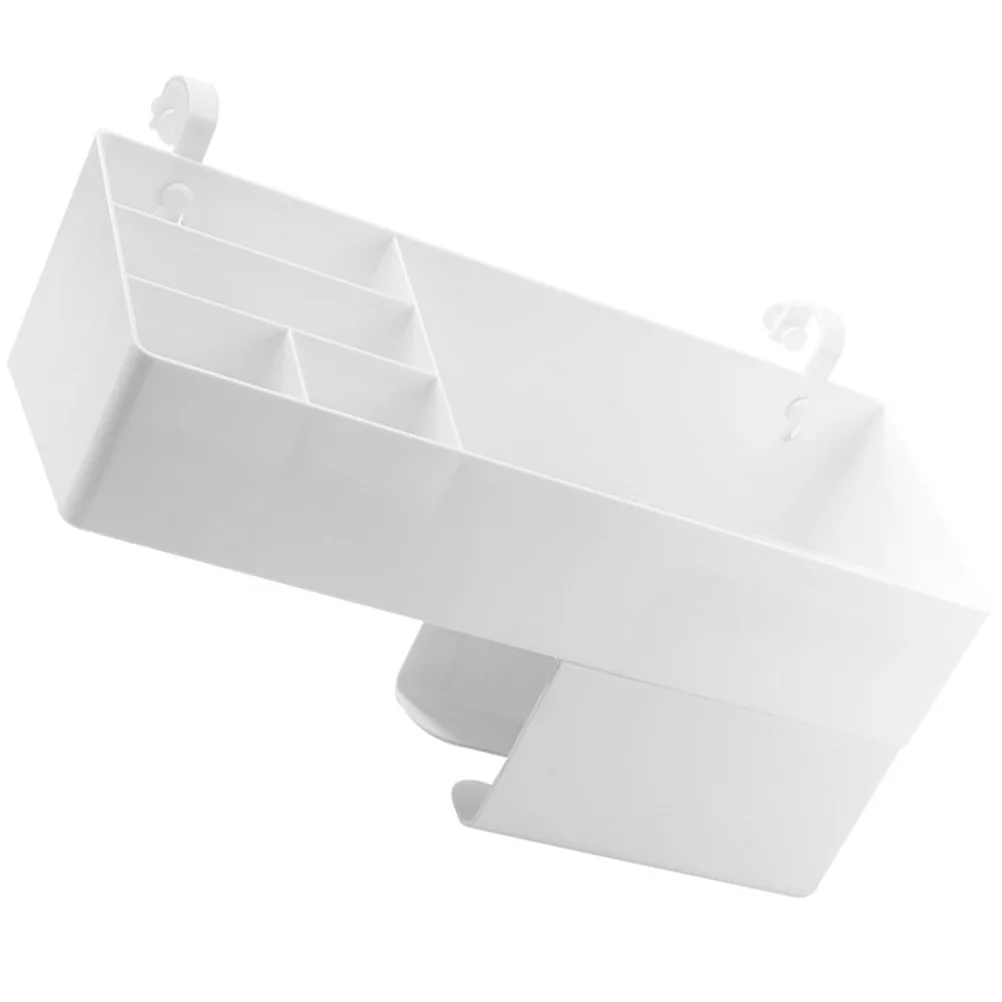 

Hanging Storage Box Multifunctional Makeup Organizer Large Capacity Compartment Holder Bathroom Living Room White Wall