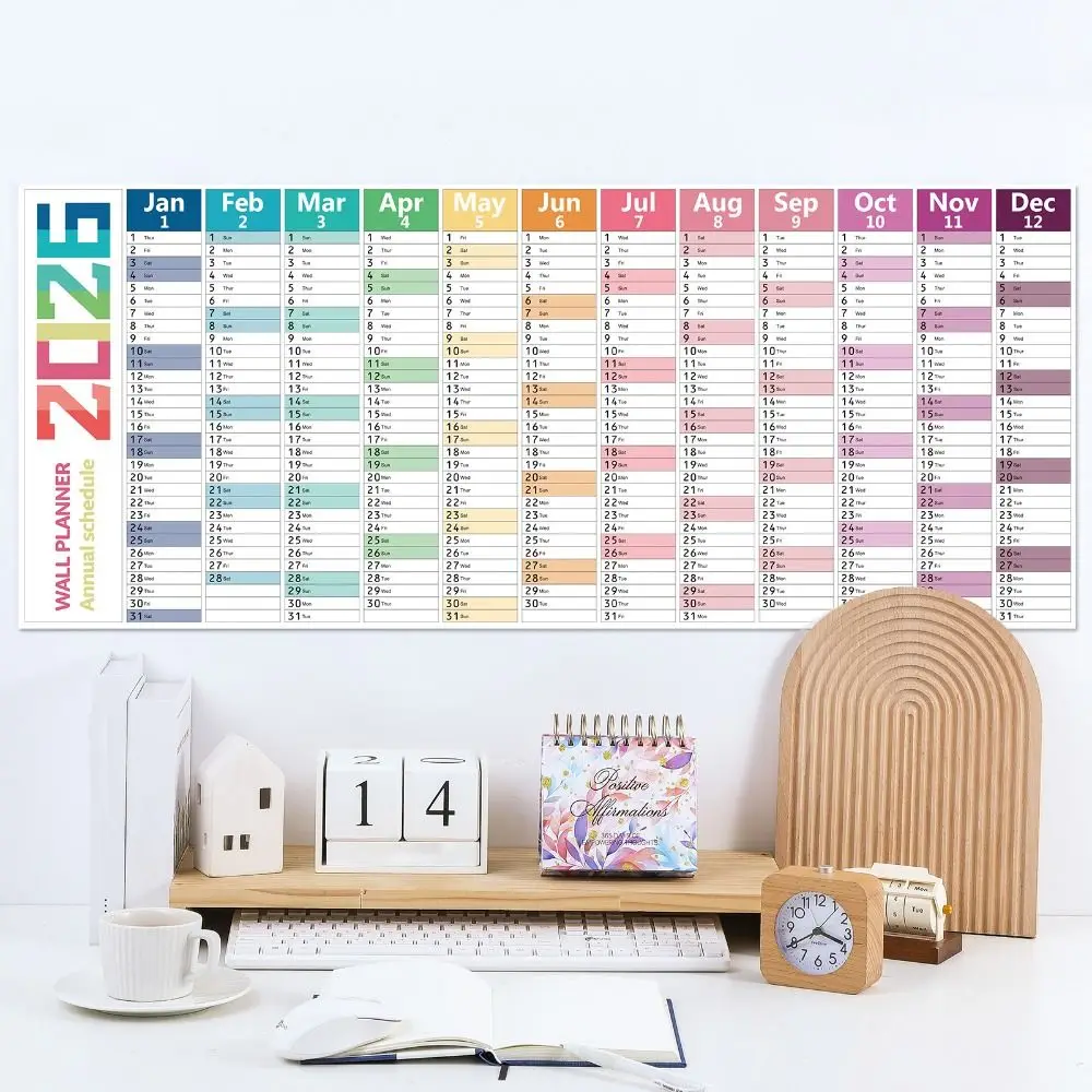 

Durable 42x100cm 2026 English Calendar Creative Notes Large Size Calendar Agenda Organizer INS Monthly Planner Calendar School