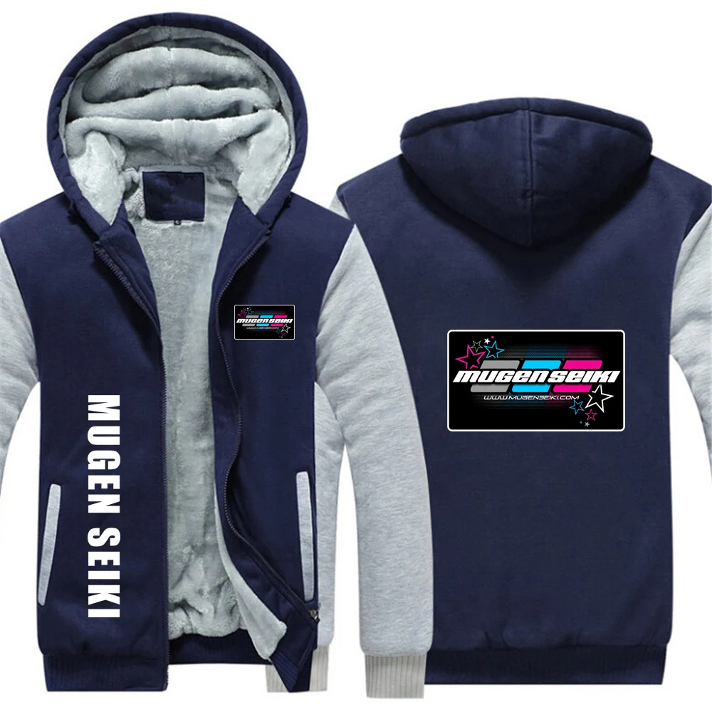 Mugen Seiki Autumn Winter Jacket Men Fleece Thick Warm Cotton Hoodies Casual Multi-Pockets High Quality Warm Lining Coat view 5