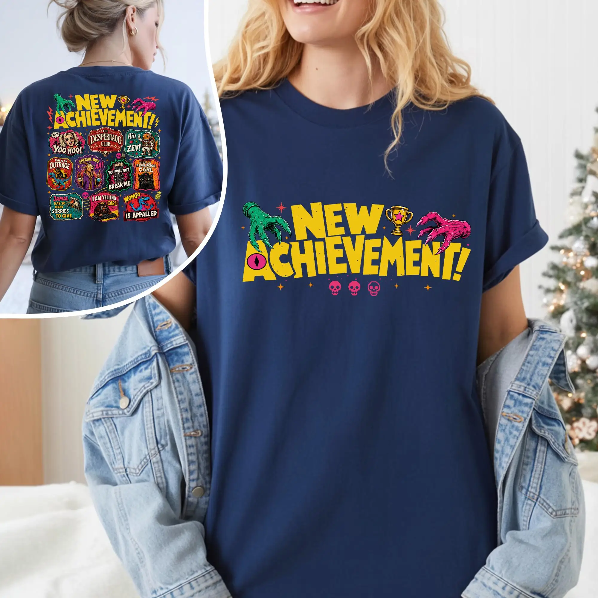 Dungeon World Stamps Graphic Tee, LitRPG Desperado Club Shirt,New Achievement, Gift for LitRPG Lovers, Book Series Apparel view 4