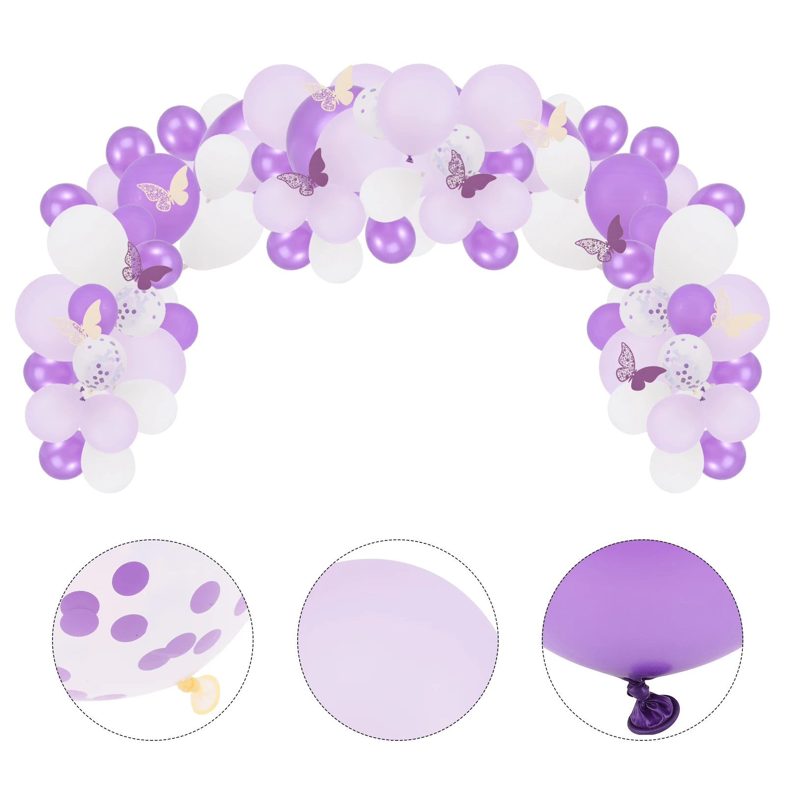

1 set Butterfly Themed Balloon Chain Arch Kit Purple Party Decorations Wedding Balloons Garland Set Birthday Baby Shower Decor