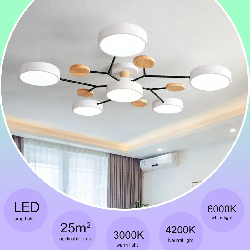 

2023 Hot Selling Ceiling LED Light Living Room Bedroom Kitchen Lamp Home Decor Decoration Lustre Lampara Techo Lampki