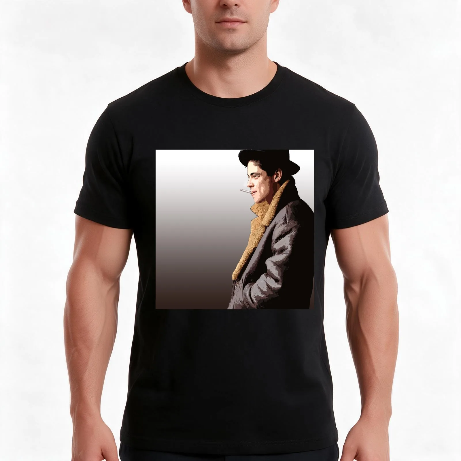 Benicio del Toro 9 T-Shirt, Summer Casual Cotton Tee, Oversized Streetwear Tops, Vintage Graphic Print, Loose Fit Short Sleeve