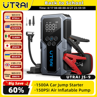 UTRAI 1500A Car Jump Starter Power Bank Portable 150PSI Air Pump Car Battery Emergency Boosters Starting Device Car Starter 2024