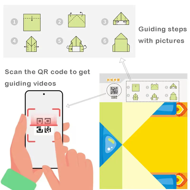 Origami Kit voor kinderen 60 projecten Dubbelzijdig origami-boek 4 niveaus Oefenpapier Instrucctioneel origami-papier Cadeau voor 4+ meisje