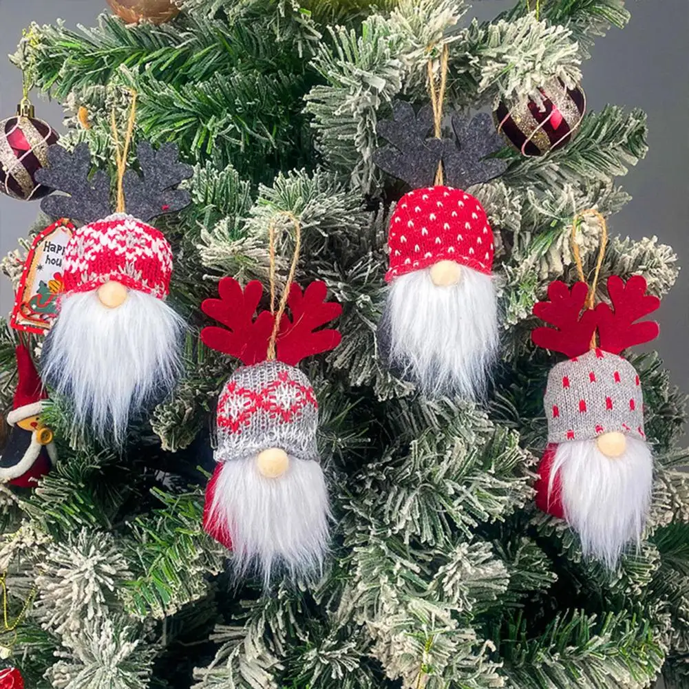 Christmas Gnome Pendant Festive Gnome Pendant Ornaments for Christmas Tree Home Decor Fine Workmanship Plush Gnomes for Walls