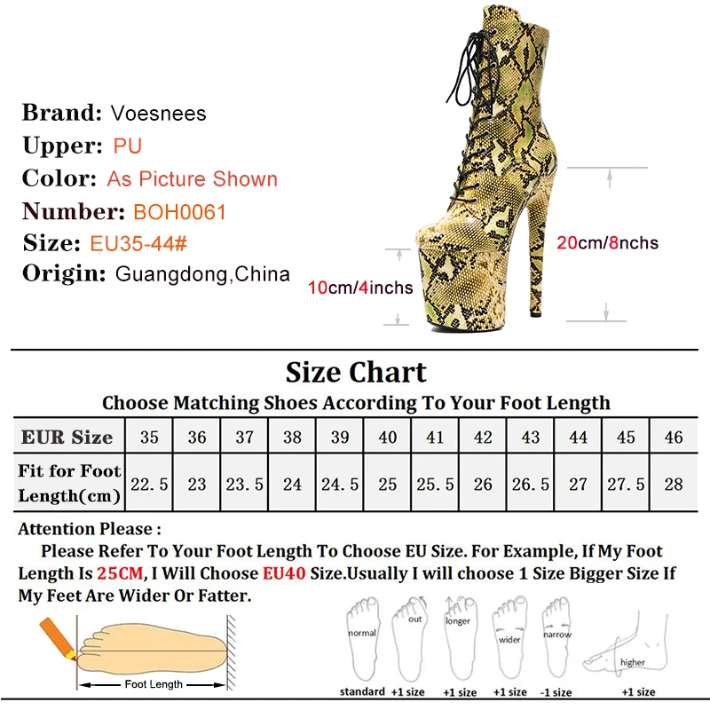 8 pollici Sexy Snake Print punta tonda stivaletti tacchi spogliarellista scarpe da donna 17cm Crossdress Gladiator Serpentine Pole Dance Boots