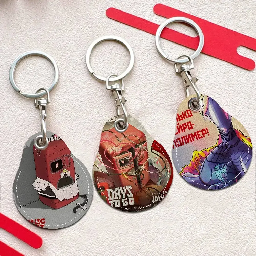 A-Atomic H-Heart Movie Door Access Control Keychain Hotel Famliy Access Keys Protective Cover ID Card Tags Keyfob