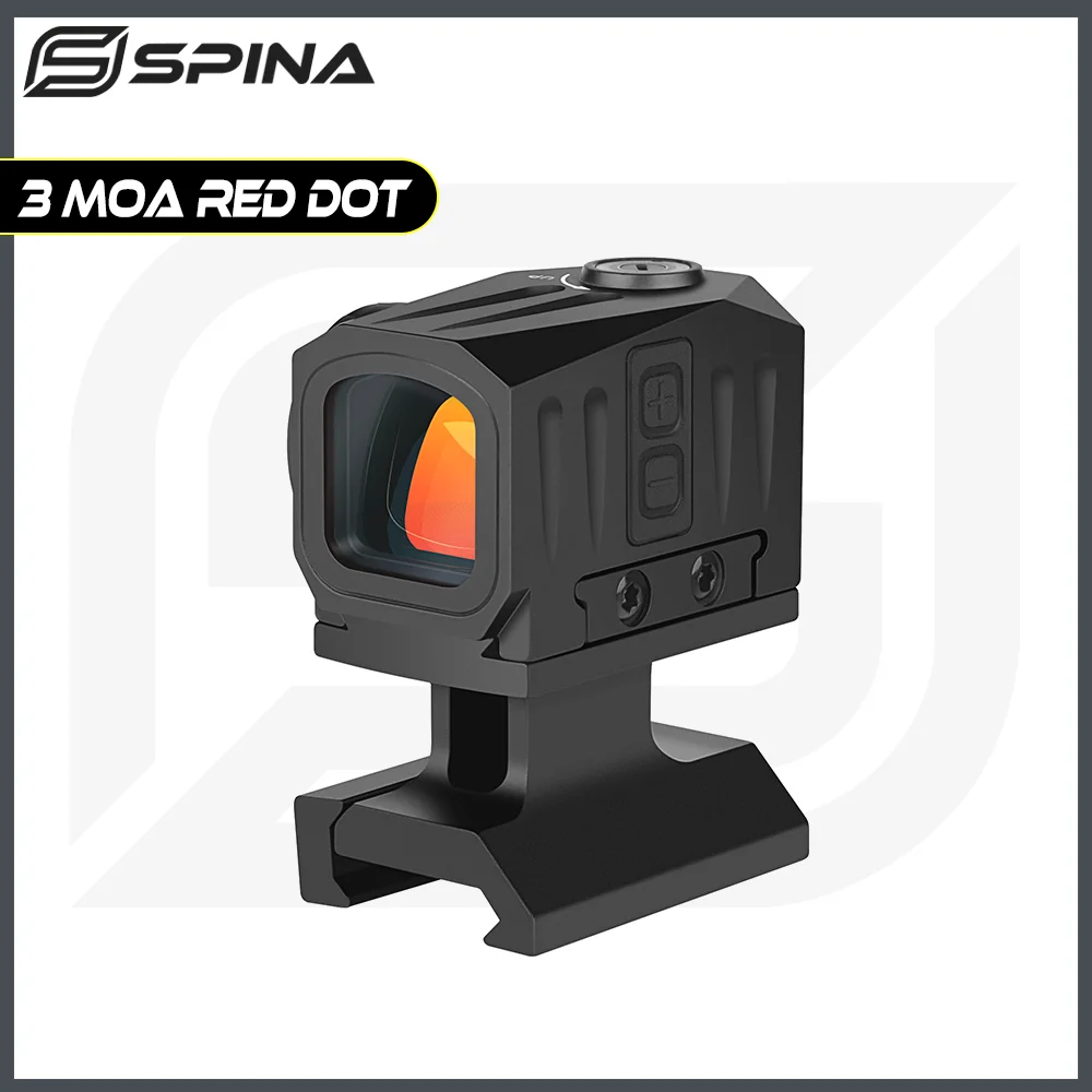 

Оптический прицел SPINA OPTICS 1X18X2 0 светодиодный закрытый 3MOA, прицел с красной точкой Glock 43X, прицел для быстрой съемки для Glock 43 Taurus Gun AR.308.556 12GA