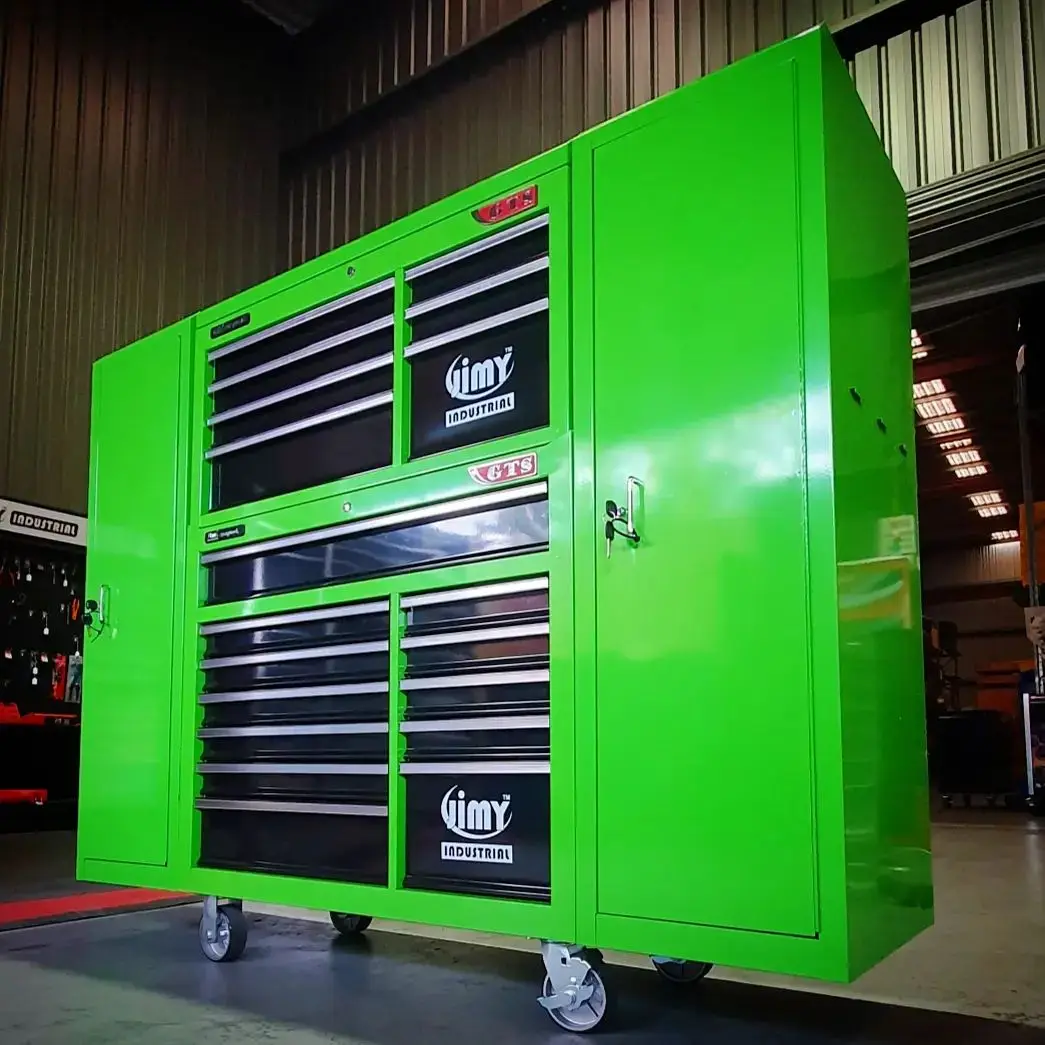 

7 Drawers Red Tool Chest With Wheels Stainless Steel Tool Chest and Cabinet Tool Chest Box