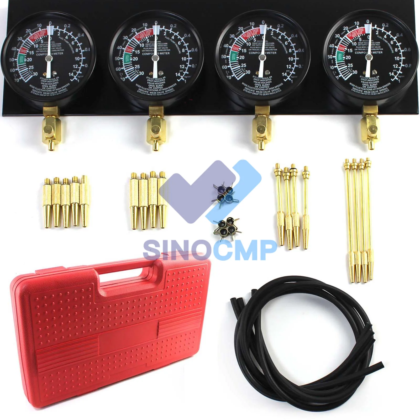 Motorcycle Hydraulic Pressure Test Gauge Kit Fuel Gauge Motorcycle Vacuum Carburetor Synchronizer Carb Sync Balancing Tool Set