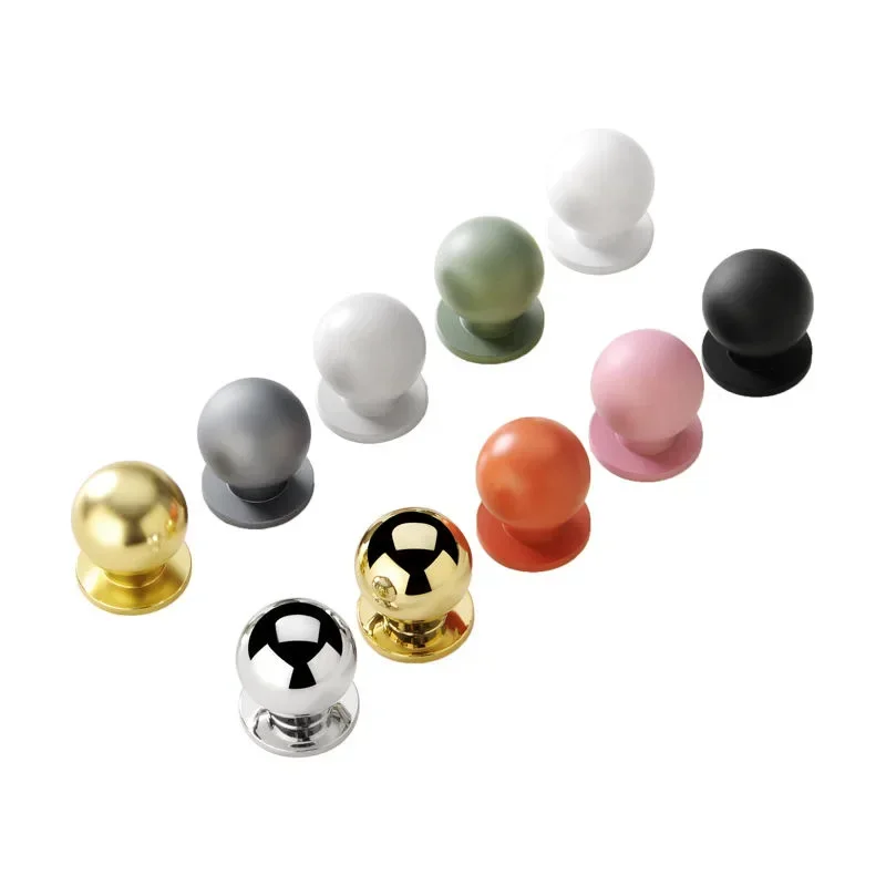 Minimalist Single Hole Kitchen Cabinet Door Handles Colored, Moran Green, Drawer Knobs and Handles for Children's Room Furniture