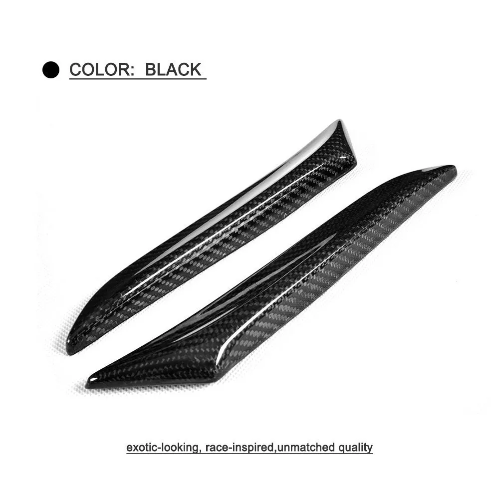 Carbon Fiber Rear Bumper Vents Decoration Trims Fins for Honda for Civic Type R Hatchback 5-Door 2015 2016