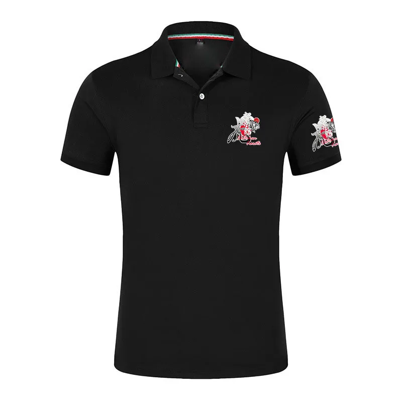 2026 Shotokan Karate Tiger Print Men's New Fashion Casual Summer High Quantity Polo Shirt Comfortable Solid Color Short Sleeve